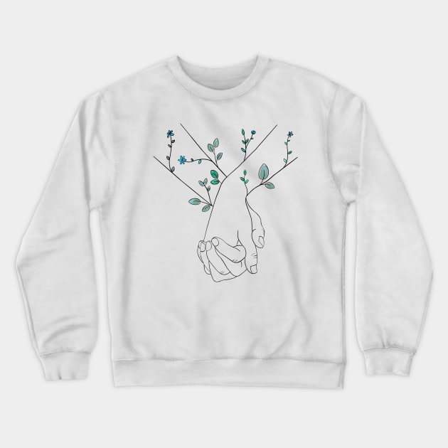 Holding hands Crewneck Sweatshirt by Petras